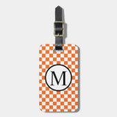 Eenvoudig monogram met Oranje toetsenbord Bagagelabel (Voorkant verticaal)