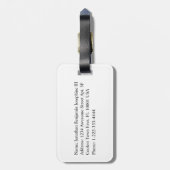 Eenvoudig monogram met Oranje toetsenbord Bagagelabel (Achterkant verticaal)