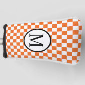 Eenvoudig monogram met Oranje toetsenbord Golfheadcover (Voorkant)