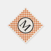Eenvoudig monogram met Oranje toetsenbord Servetten (Hoek)