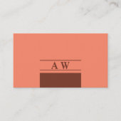 Eenvoudig monogram, minimalistisch visitekaartje (Voorkant)