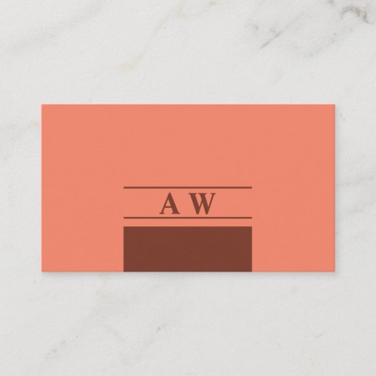 Eenvoudig monogram, minimalistisch visitekaartje (Voorkant)