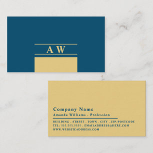 Eenvoudig monogram, minimalistisch visitekaartje