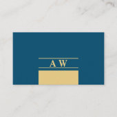 Eenvoudig monogram, minimalistisch visitekaartje (Voorkant)