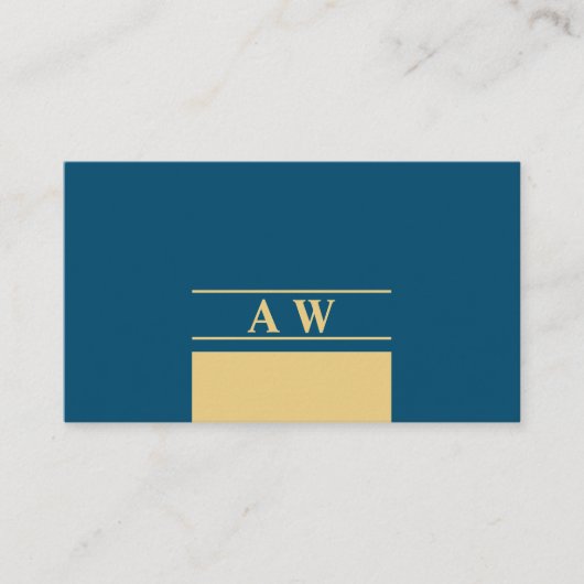 Eenvoudig monogram, minimalistisch visitekaartje (Voorkant)