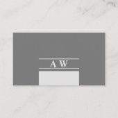 Eenvoudig monogram, minimalistisch visitekaartje (Voorkant)