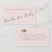 Eenvoudig Monogram Misty Roos Book voor Baby showe Visitekaartje (Voorkant / Achterkant)