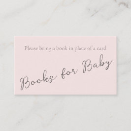 Eenvoudig Monogram Misty Roos Book voor Baby showe Visitekaartje
