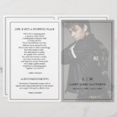 Eenvoudig Monogram Modern Begrafenisprogramma (Voorkant / Achterkant)