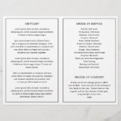 Eenvoudig Monogram Modern Begrafenisprogramma (Achterkant)