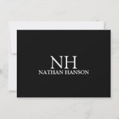 Eenvoudig Monogram Modern Cadeaubon (Achterkant)