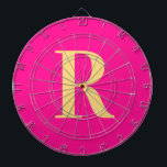 Eenvoudig Monogram Modern Hot Pink Dartbord<br><div class="desc">Dit is een eenvoudig, modern, gepersonaliseerd monogram ontwerp. Dit stijlvolle ontwerp is in trending hot pink met stijlvolle typografie. Het is perfect voor een gepersonaliseerd geschenk of ideaal als een schattig nieuw spelletjeskameraccessoire voor jezelf. Voeg eenvoudig uw initiaal letter toe door het te typen in het personaliseer dit tekstvak. Bekijk...</div>
