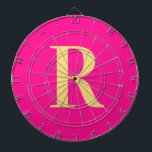 Eenvoudig Monogram Modern Hot Pink Dartbord<br><div class="desc">Dit is een eenvoudig, modern, gepersonaliseerd monogram ontwerp. Dit stijlvolle ontwerp is in trending hot pink met stijlvolle typografie. Het is perfect voor een gepersonaliseerd geschenk of ideaal als een schattig nieuw spelletjeskameraccessoire voor jezelf. Voeg eenvoudig uw initiaal letter toe door het te typen in het personaliseer dit tekstvak. Bekijk...</div>