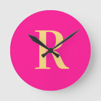 Eenvoudig Monogram Modern Hot Pink