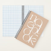 Eenvoudig monogram Modern Minimalistisch Notitieboek (Binnen)
