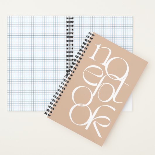 Eenvoudig monogram Modern Minimalistisch Notitieboek (Binnen)