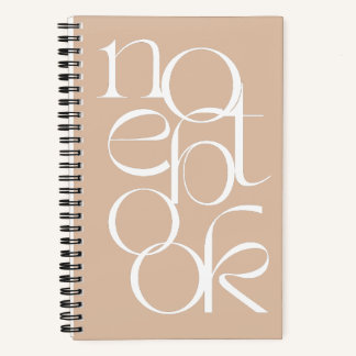Eenvoudig monogram Modern Minimalistisch Notitieboek