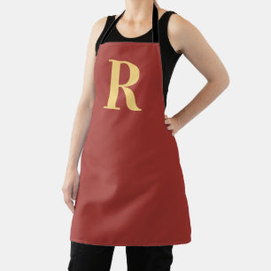 Eenvoudig monogram Modern Schort