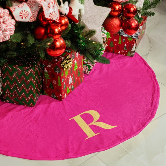 Eenvoudig Monogram Moderne Kerstmis Kerstboom Rok