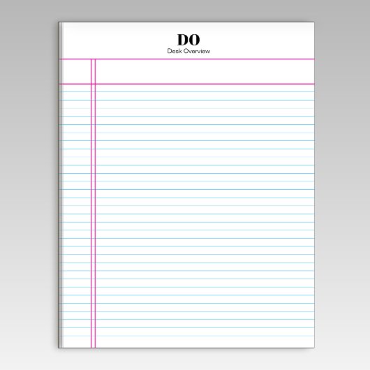 Eenvoudig Monogram Naam Margin College Regeerde No Notitieblok