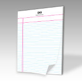 Eenvoudig Monogram Naam Margin College Regeerde No Notitieblok