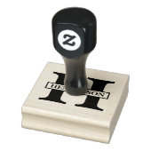 Eenvoudig Monogram Naam Rubberstempel (Stempel)