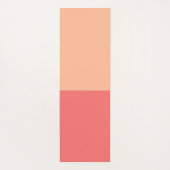 Eenvoudig Monogram Naam Typografie Peach Yogamat (Achterkant)