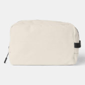 Eenvoudig monogram neutraal ivoor toilettasje (Achterkant)