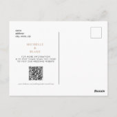 Eenvoudig Monogram Neutraal Sparen de Code van de  Briefkaart (Achterkant)