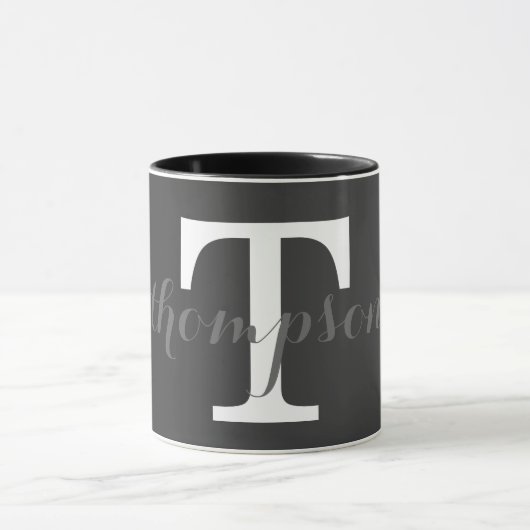 Eenvoudig Monogram Ontwerp Mok (Midden)