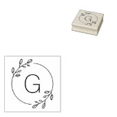 Eenvoudig monogram op basis van baard rubberstempel (Gestempeld)