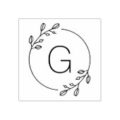 Eenvoudig monogram op basis van baard rubberstempel (Afrduk)