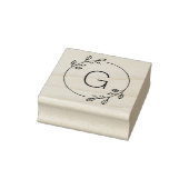 Eenvoudig monogram op basis van baard rubberstempel (Stempel)