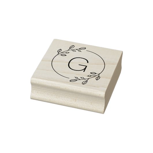 Eenvoudig monogram op basis van baard rubberstempel (Stempel)