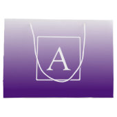 Eenvoudig Monogram | Paarse Ombre Groot Cadeauzakje (Achterkant)