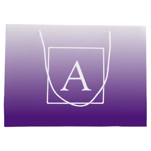 Eenvoudig Monogram | Paarse Ombre Groot Cadeauzakje (Achterkant)