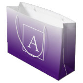 Eenvoudig Monogram | Paarse Ombre Groot Cadeauzakje (Achterkant Gekanteld)