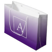 Eenvoudig Monogram | Paarse Ombre Groot Cadeauzakje (Voorkant Gekanteld)