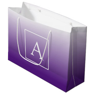 Eenvoudig Monogram   Paarse Ombre Groot Cadeauzakje