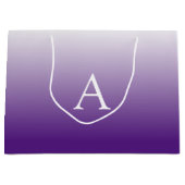 Eenvoudig Monogram | Paarse Ombre Groot Cadeauzakje (Voorkant)