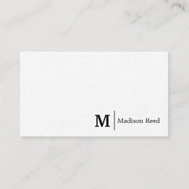 Eenvoudig Monogram Premium Dikke Zakelijke Visitekaartje