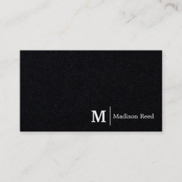 Eenvoudig Monogram Premium Zwart Zakelijk Visitekaartje
