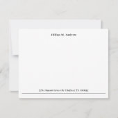 Eenvoudig monogram-retouradres notitiekaartje (Voorkant)