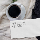 Eenvoudig Monogram retouradres Rubberstempel