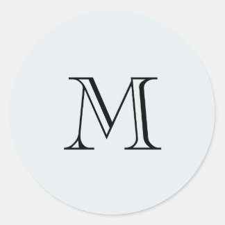 Eenvoudig Monogram Ronde Sticker