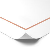 Eenvoudig Monogram Roos Gold Pink Welkomsthuwelijk Poster (Hoek)