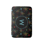 Eenvoudig monogram ruimtetijdperk atoomretro Dot C Badmat (Voorkant Verticaal)