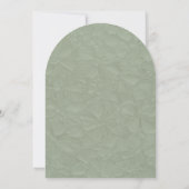 Eenvoudig Monogram Sage Green Wedding Kaart (Achterkant)