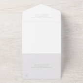 Eenvoudig Monogram Sage Groen Formele Elegante Huw All In One Uitnodiging (Buitenkant)