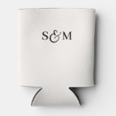 Eenvoudig Monogram Script Ampersand Bruiloft Blikjeskoeler (Voorkant)